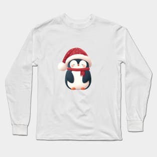 Cute Christmas Penguin Long Sleeve T-Shirt